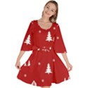 Abstract-cute-christmas Seamless Velour Kimono Dress View1