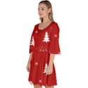 Abstract-cute-christmas Seamless Velour Kimono Dress View2