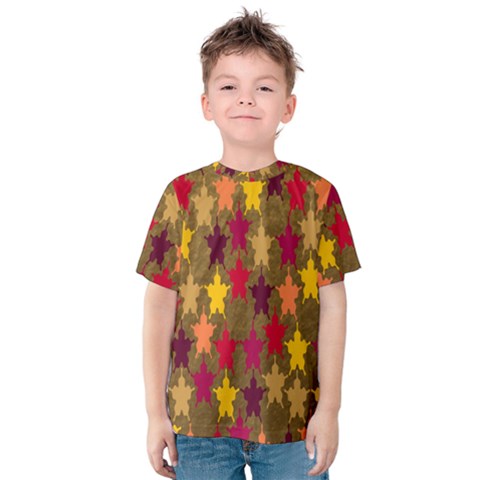 Abstract-flower Gold Kids  Cotton Tee by nateshop