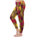 Abstract-flower Gold Classic Winter Leggings View2