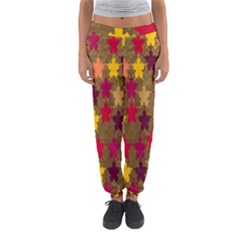 Abstract-flower Gold Women s Jogger Sweatpants by nateshop