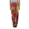 Abstract-flower Gold Women s Jogger Sweatpants View2