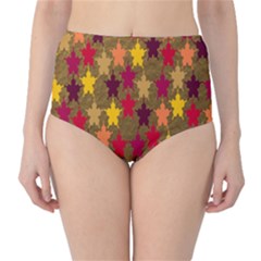 Abstract-flower Gold Classic High-waist Bikini Bottoms by nateshop