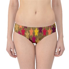 Abstract-flower Gold Hipster Bikini Bottoms