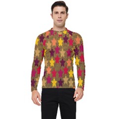 Abstract-flower Gold Men s Long Sleeve Rash Guard by nateshop