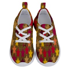 Abstract-flower Gold Running Shoes by nateshop