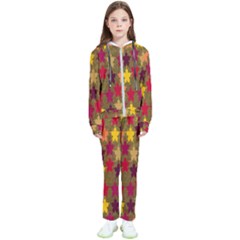 Abstract-flower Gold Kids  Tracksuit by nateshop