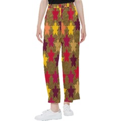 Abstract-flower Gold Women s Pants  by nateshop