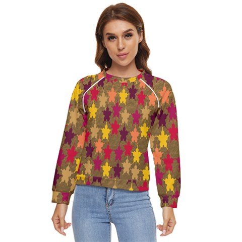 Abstract-flower Gold Women s Long Sleeve Raglan Tee by nateshop