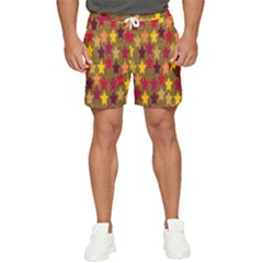 Abstract-flower Gold Men s Runner Shorts by nateshop