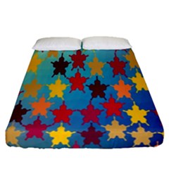 Abstract-flower,bacground Fitted Sheet (queen Size) by nateshop