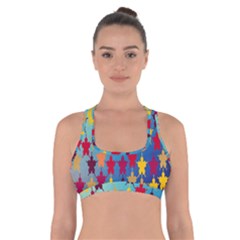 Abstract-flower,bacground Cross Back Sports Bra by nateshop