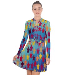 Abstract-flower,bacground Long Sleeve Panel Dress by nateshop