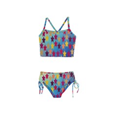 Abstract-flower,bacground Girls  Tankini Swimsuit by nateshop