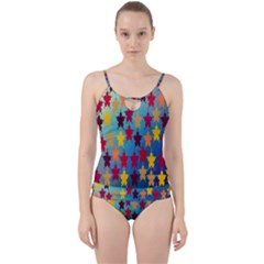 Abstract-flower,bacground Cut Out Top Tankini Set by nateshop