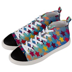 Abstract-flower,bacground Men s Mid-top Canvas Sneakers by nateshop