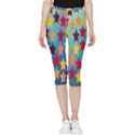 Abstract-flower,bacground Inside Out Lightweight Velour Capri Leggings  View3