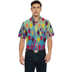 Abstract-flower,bacground Men s Short Sleeve Pocket Shirt  by nateshop