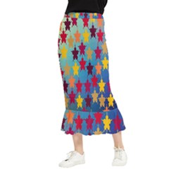 Abstract-flower,bacground Maxi Fishtail Chiffon Skirt by nateshop