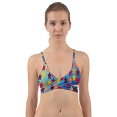 Abstract-flower,bacground Wrap Around Bikini Top by nateshop