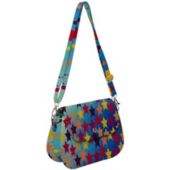 Abstract-flower,bacground Saddle Handbag by nateshop