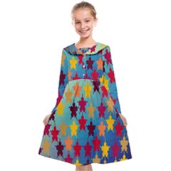 Abstract-flower,bacground Kids  Midi Sailor Dress by nateshop