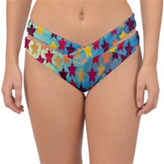 Abstract-flower,bacground Double Strap Halter Bikini Bottom by nateshop