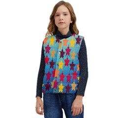 Abstract-flower,bacground Kid s Short Button Up Puffer Vest	 by nateshop