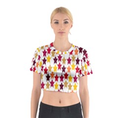 Abstract-flower Cotton Crop Top by nateshop