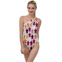 Abstract-flower To One Side Swimsuit by nateshop