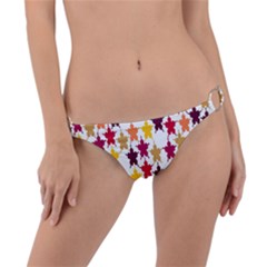 Abstract-flower Ring Detail Bikini Bottom