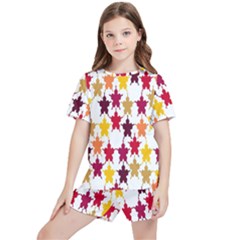 Abstract-flower Kids  Tee And Sports Shorts Set by nateshop