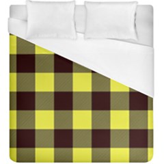 Black And Yellow Plaids Duvet Cover (king Size) by ConteMonfrey