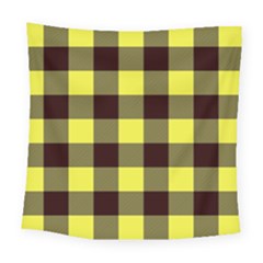 Black And Yellow Plaids Square Tapestry (large) by ConteMonfrey