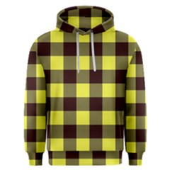 Black And Yellow Plaids Men s Overhead Hoodie by ConteMonfrey