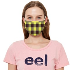 Black And Yellow Plaids Cloth Face Mask (adult) by ConteMonfrey