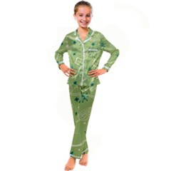 Angel Kid s Satin Long Sleeve Pajamas Set by nateshop