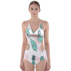 Art Geometric Cut-out One Piece Swimsuit