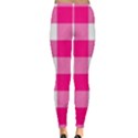 Pink and white plaids Leggings  View2