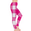 Pink and white plaids Leggings  View4