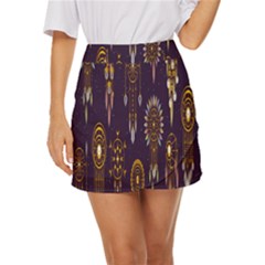 Background Mini Front Wrap Skirt