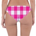 Pink and white plaids Reversible Hipster Bikini Bottoms View2