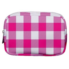 Pink And White Plaids Make Up Pouch (small) by ConteMonfrey