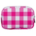 Pink and white plaids Make Up Pouch (Small) View2