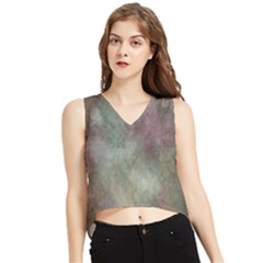 Background-abstrac V-neck Cropped Tank Top by nateshop