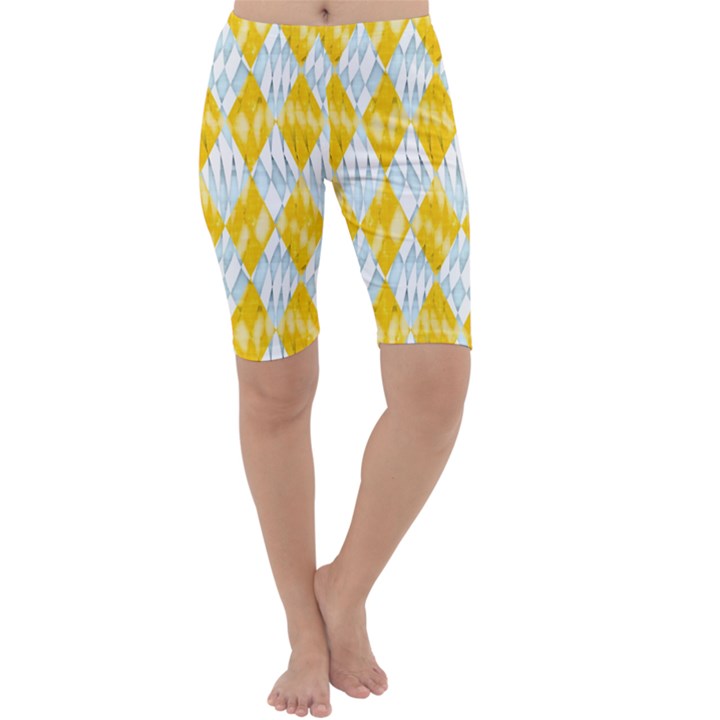 Background-box Yellow Cropped Leggings 