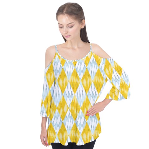 Background-box Yellow Flutter Tees by nateshop