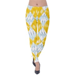 Background-box Yellow Velvet Leggings by nateshop