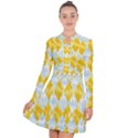 Background-box Yellow Long Sleeve Panel Dress View1