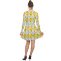 Background-box Yellow Long Sleeve Panel Dress View2